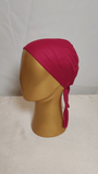 Plain Tie Back Cap  - Scarlet Bloom