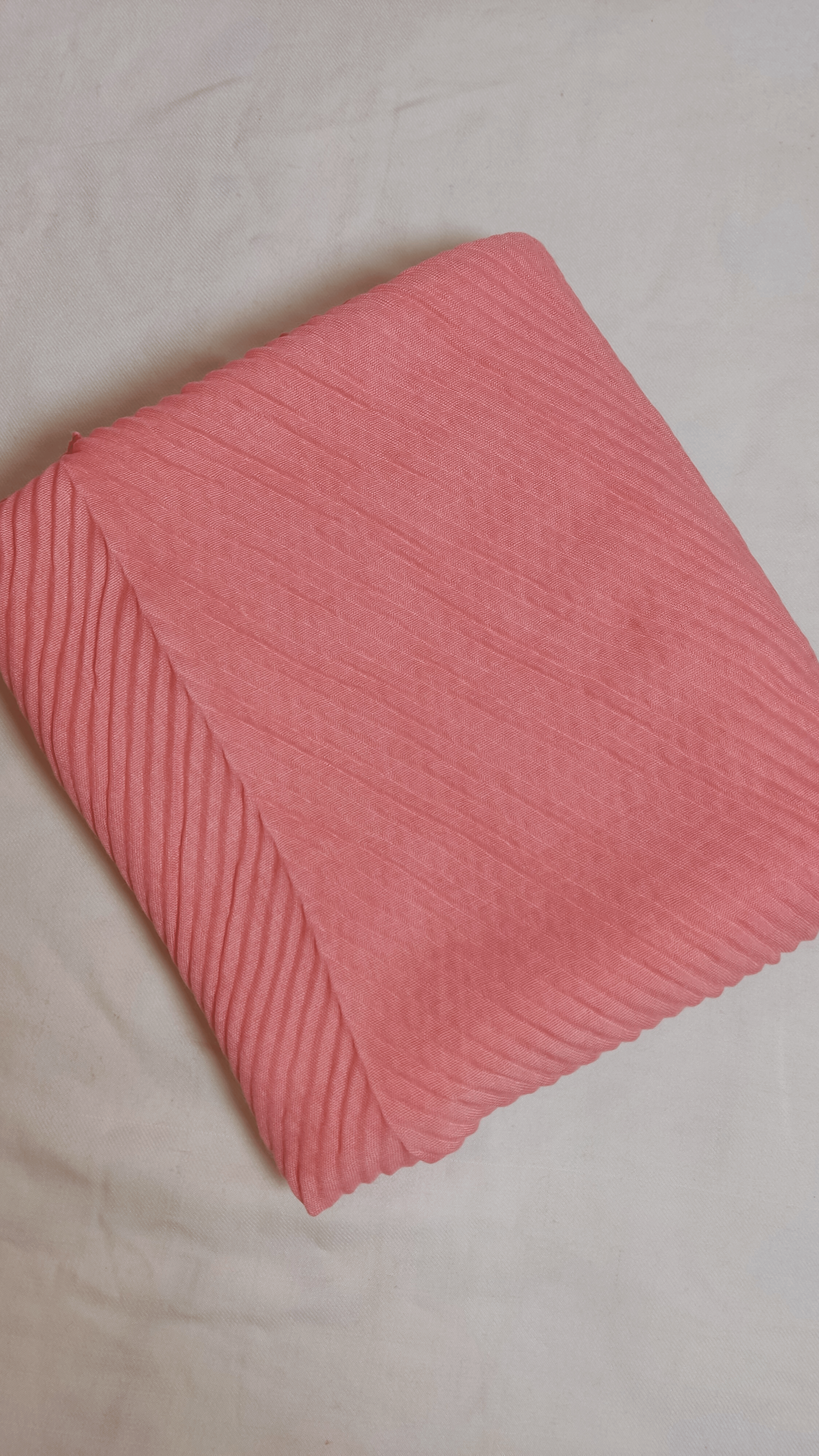 Crushed Lawn Hijabs - Coral Blush