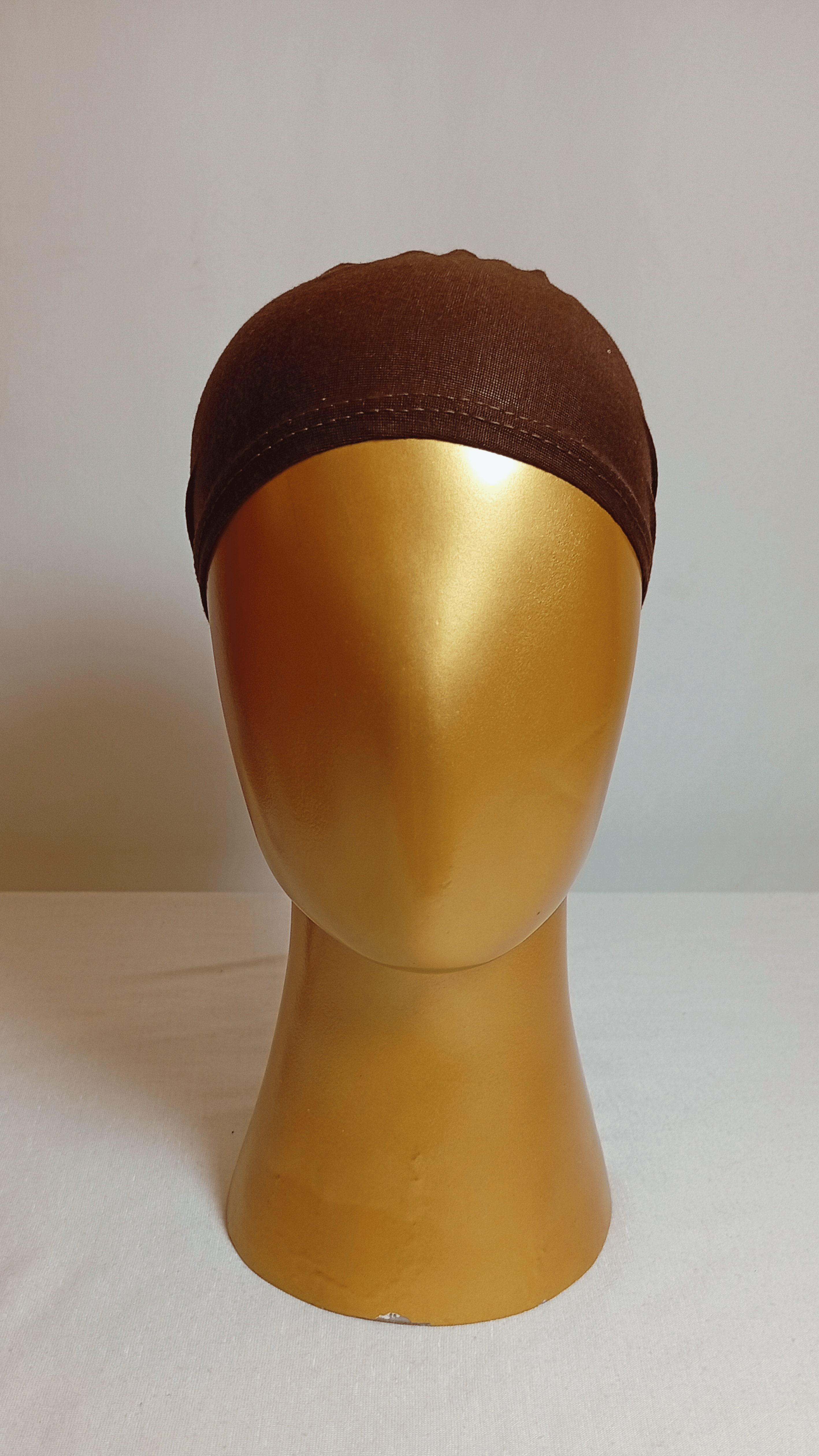 Plain Tie Back Cap  - Choco Brown