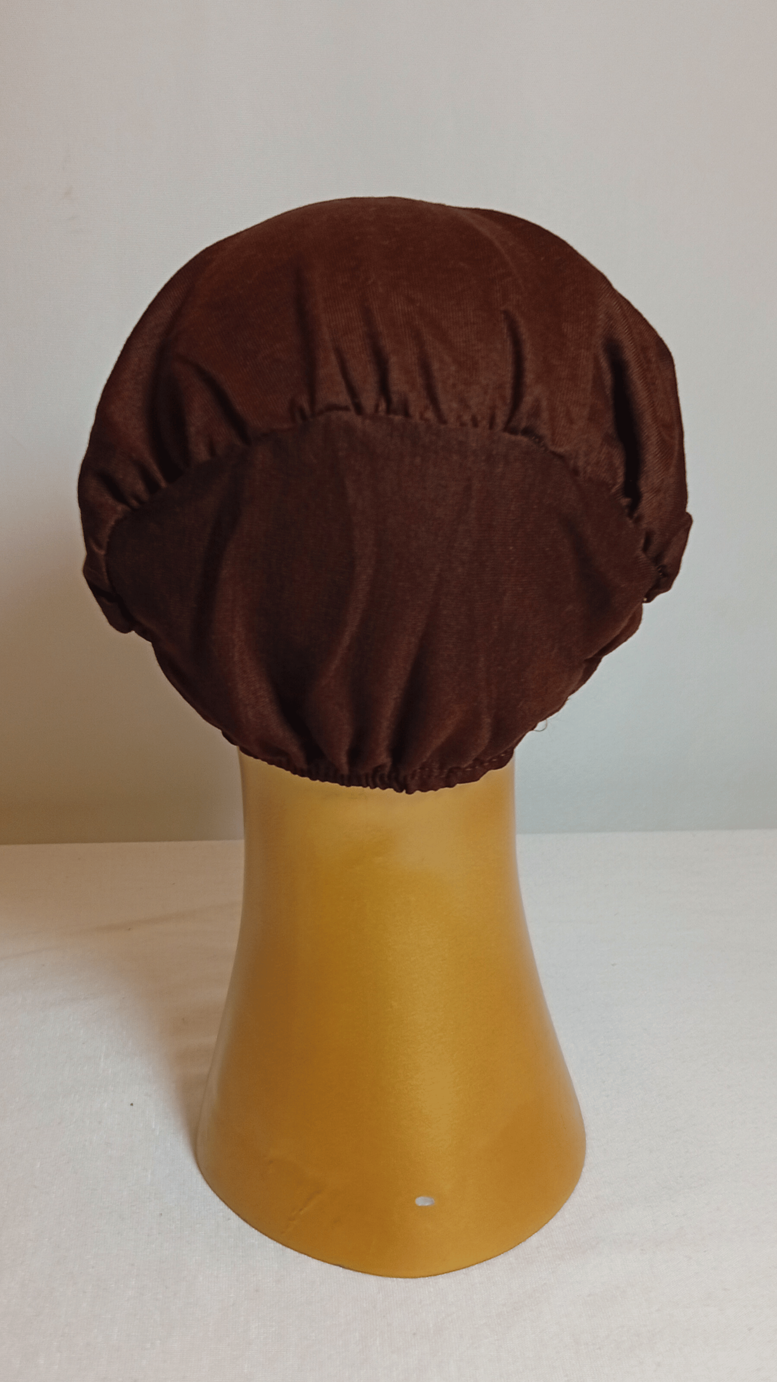 Plain Elastic Cap - Choco Brown