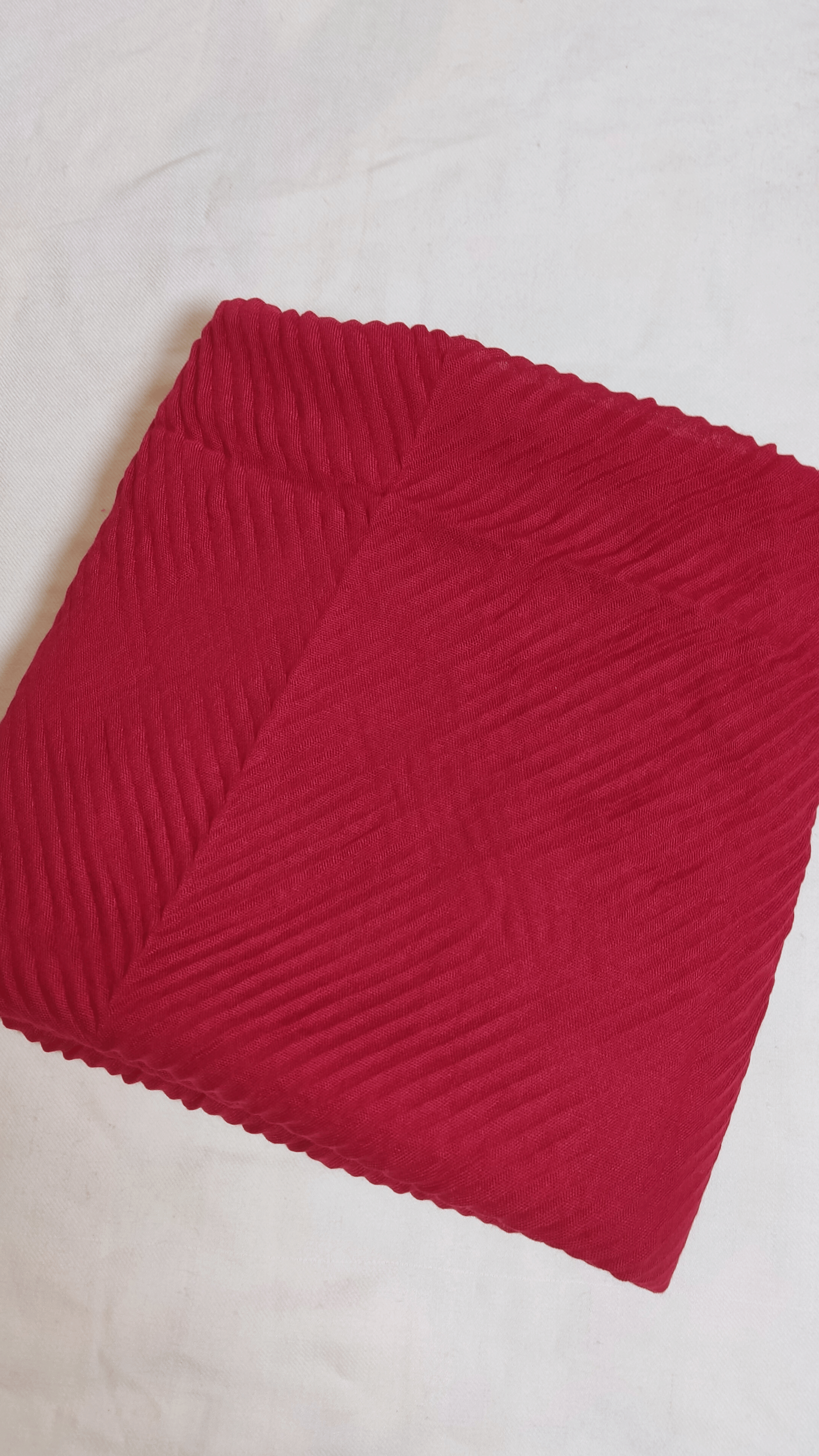 Crushed Lawn Hijabs - Cherry Red