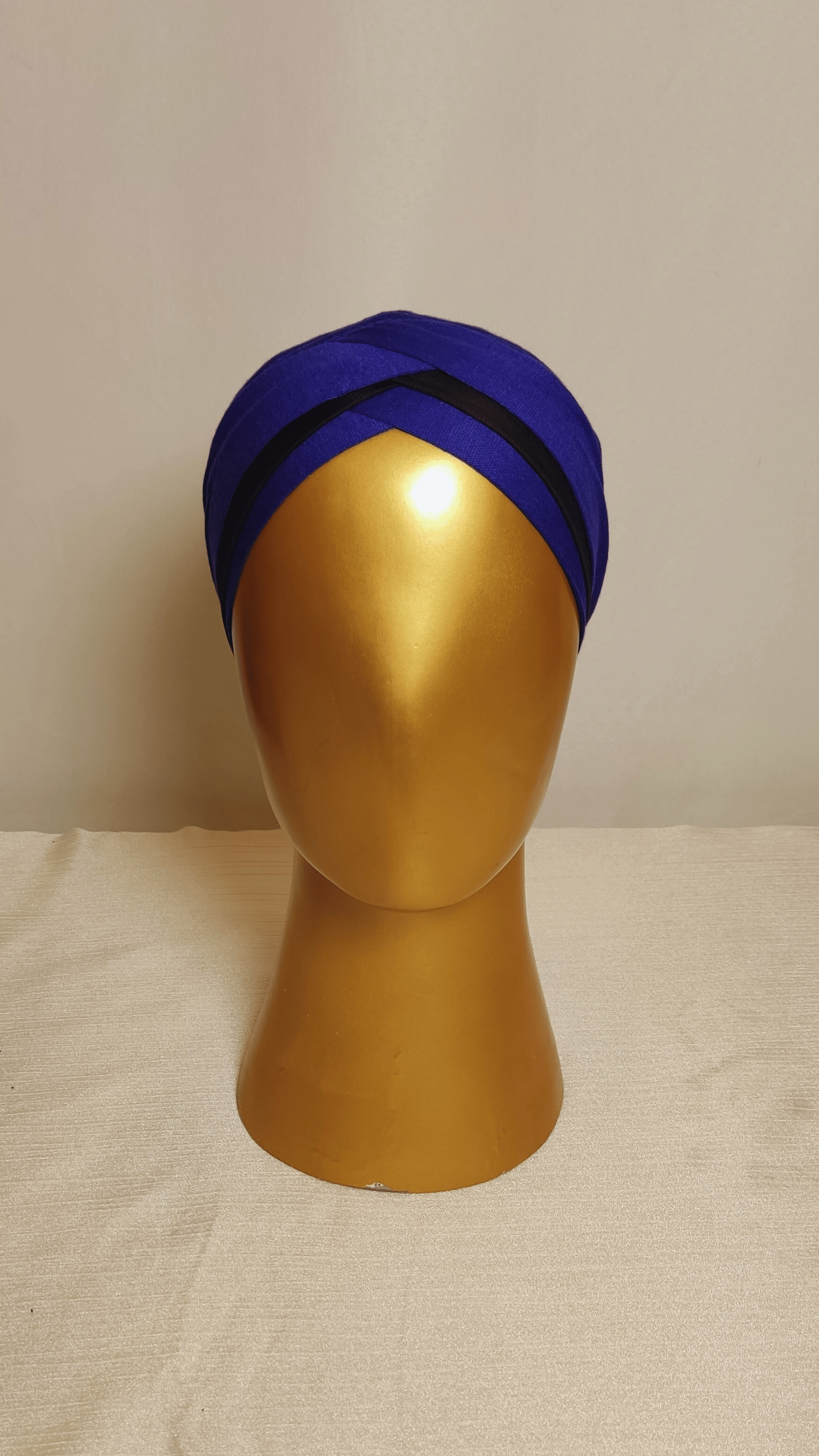 Two Tone Criss Cross Cap - Blue