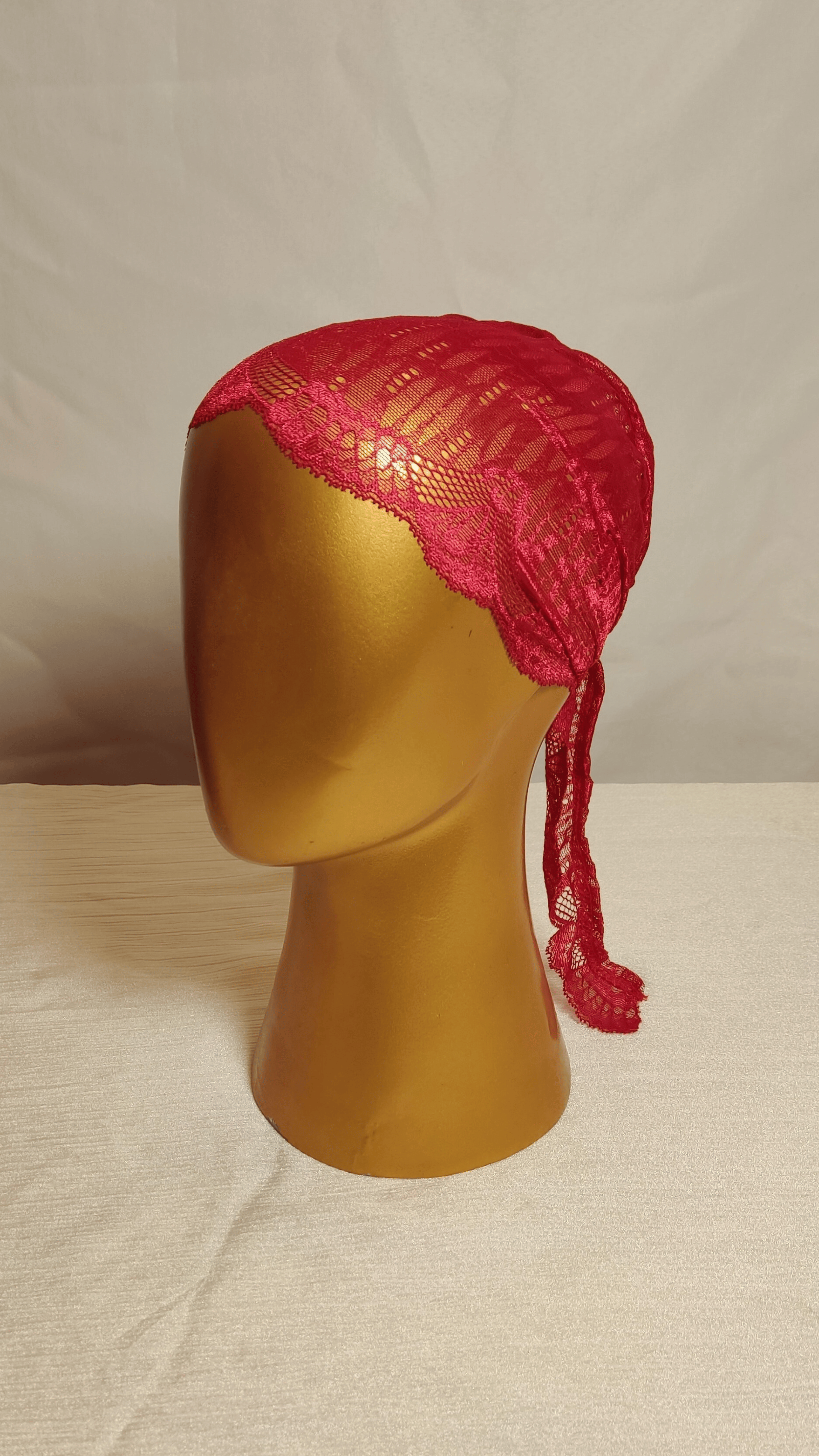 Plain Lace Cap - Fuchsia
