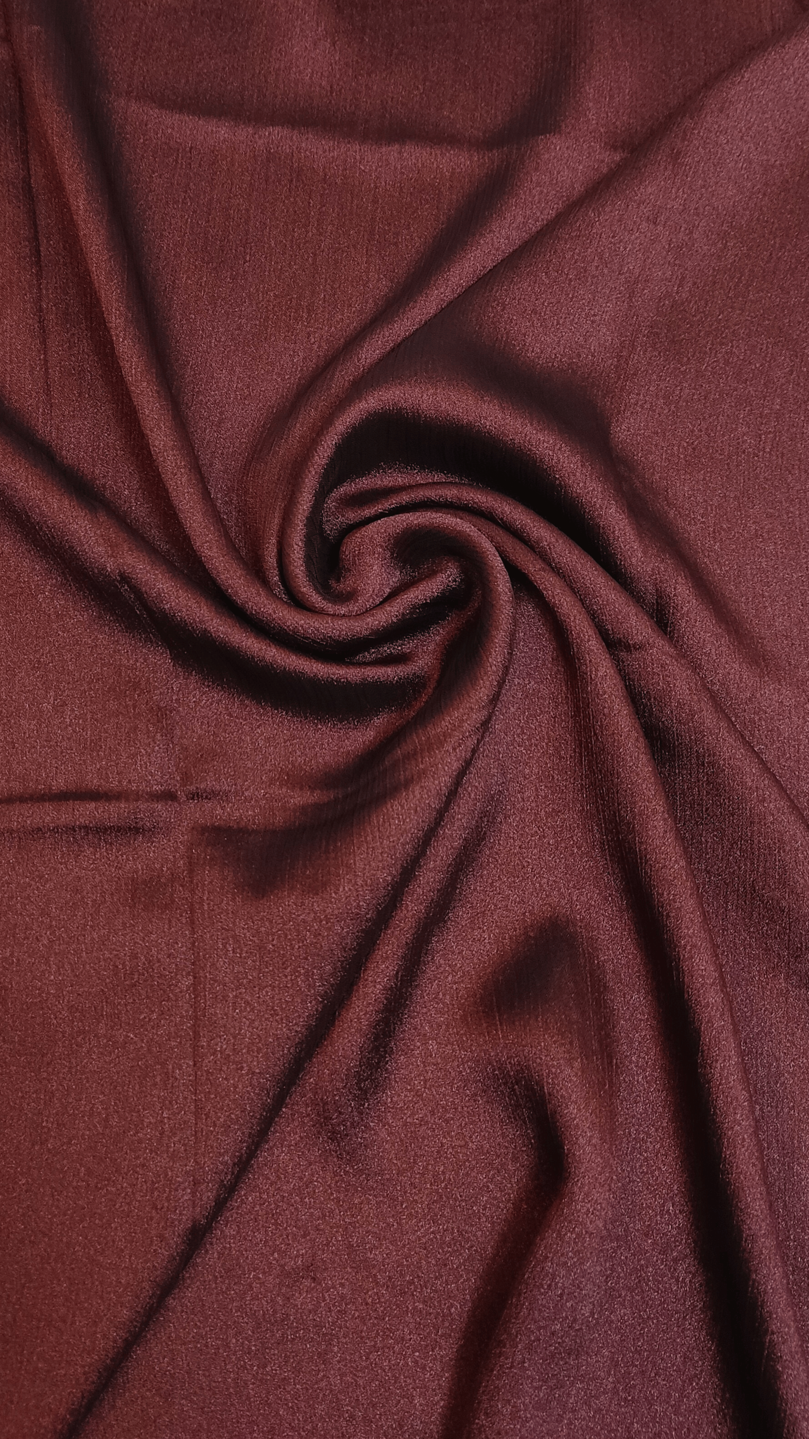 Crinkle Silk Hijab - Burgundy Luxe