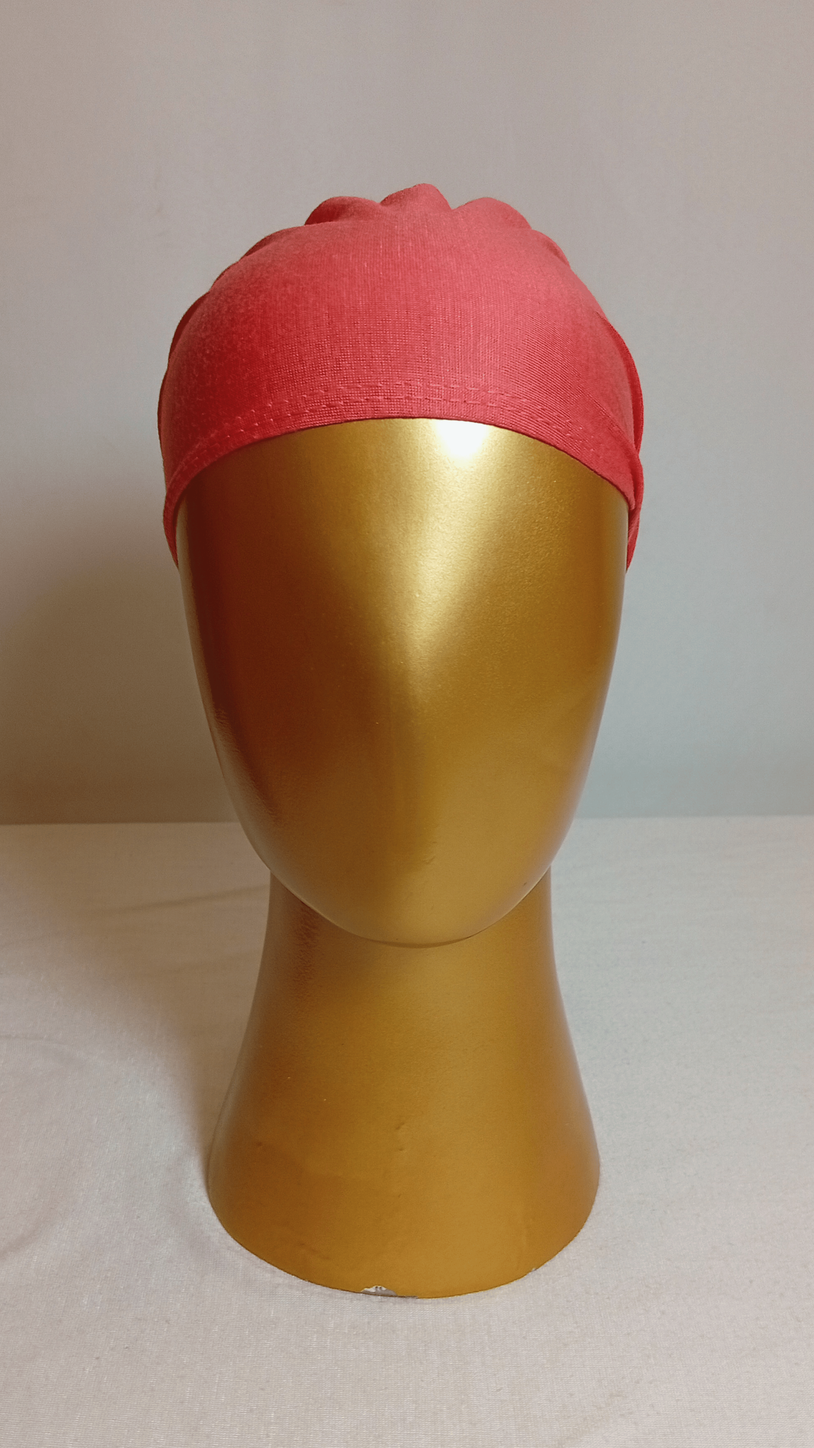 Plain Tie Back Cap  - Salmon Pink