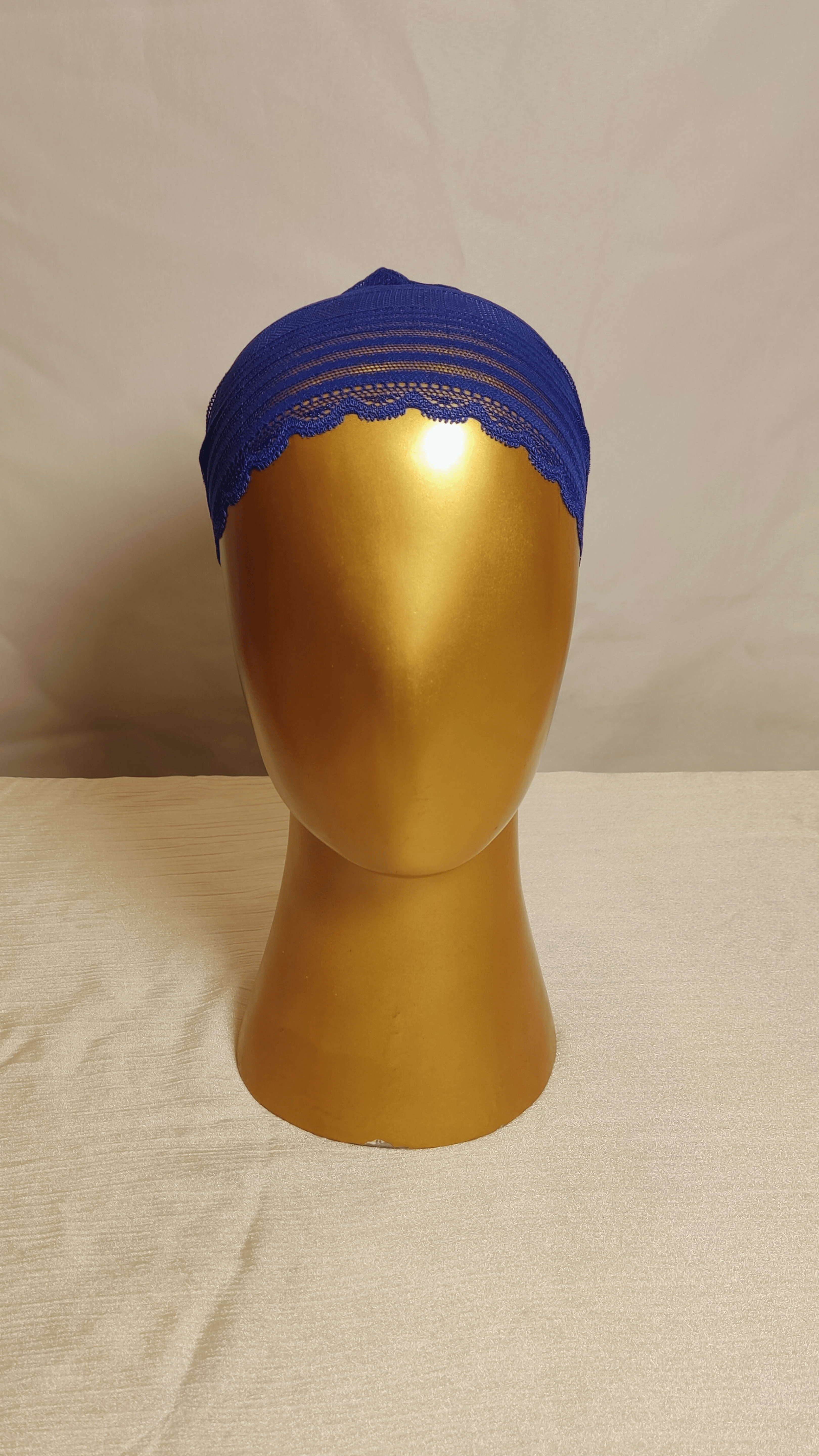 Plain Lace Cap - Blue