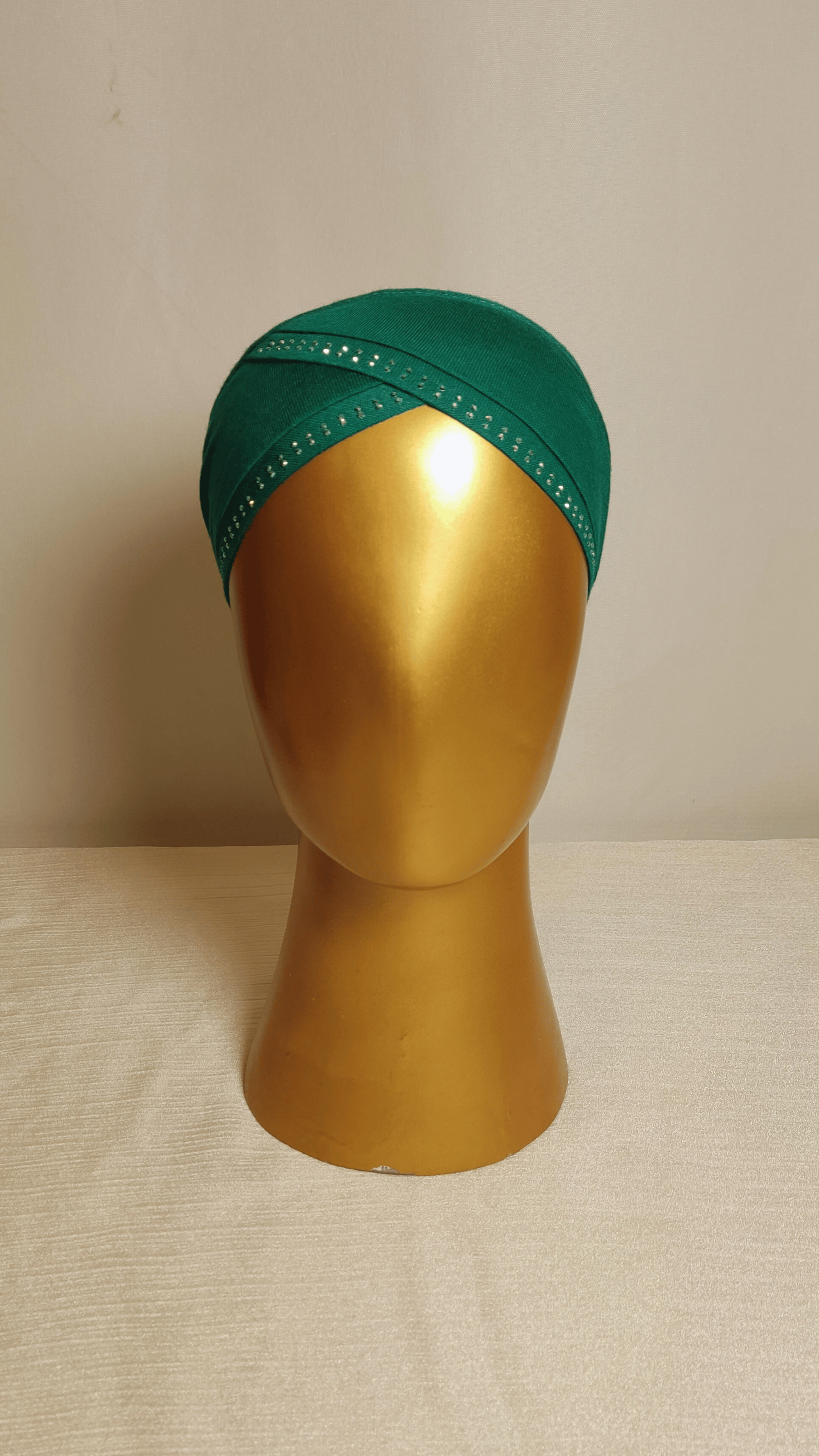 Crisscross Stone Trim - Green