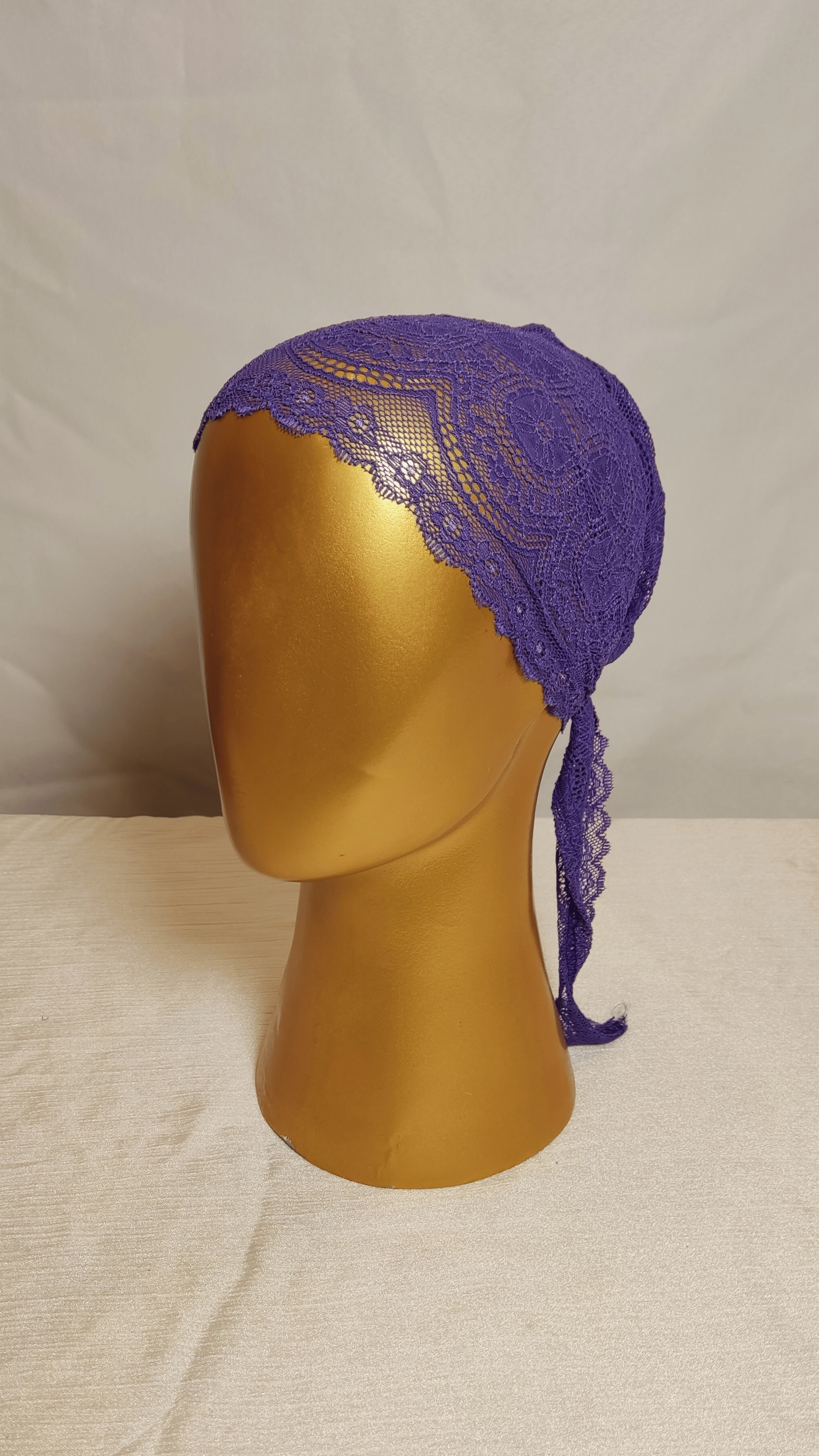 Plain Lace Cap - Violet