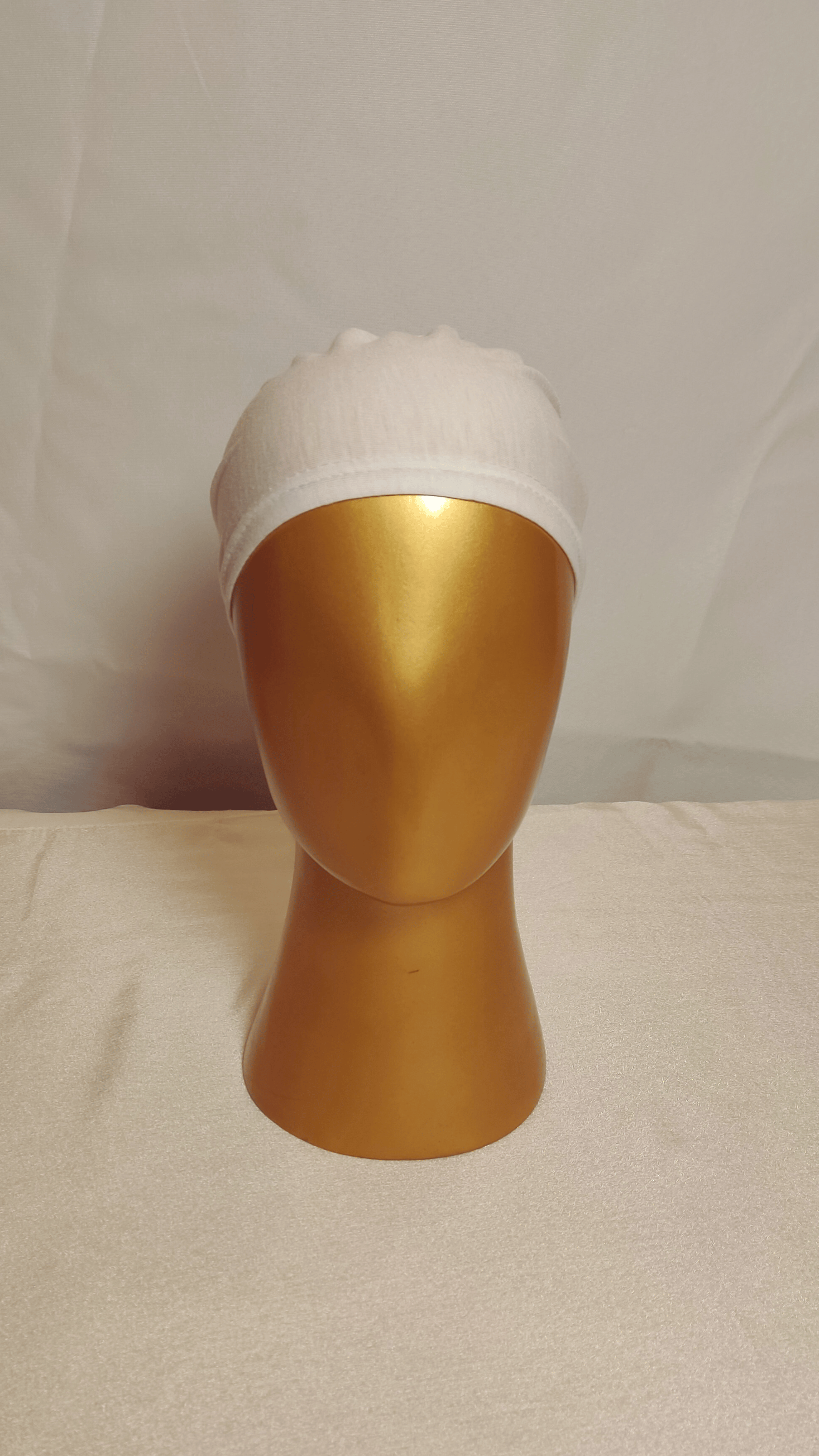 Plain Tie Back Cap  - White