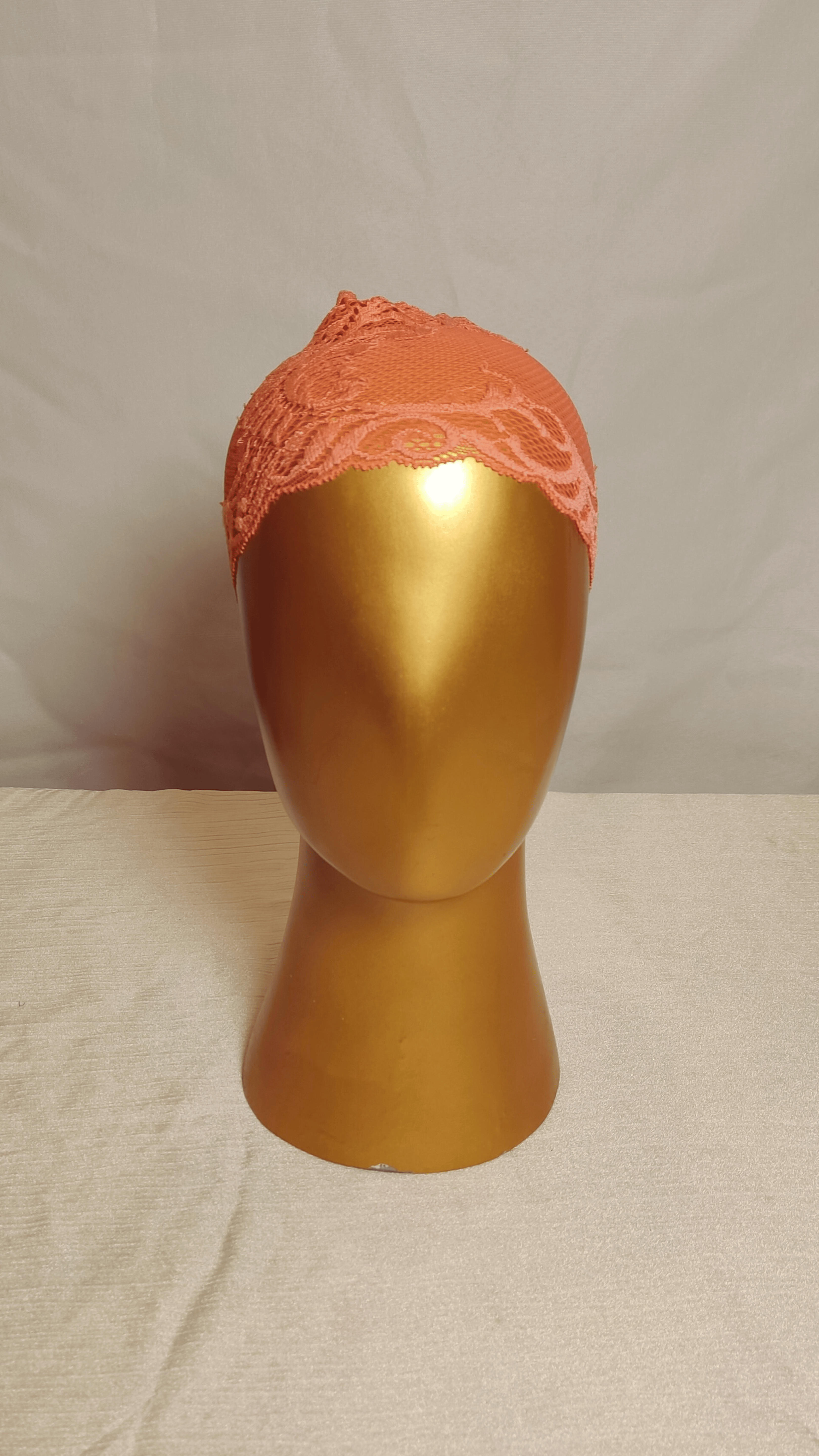 Plain Lace Cap - Peach