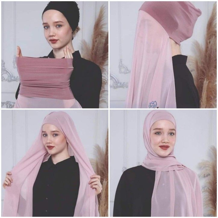Instant Hijab with Cap - Maroon