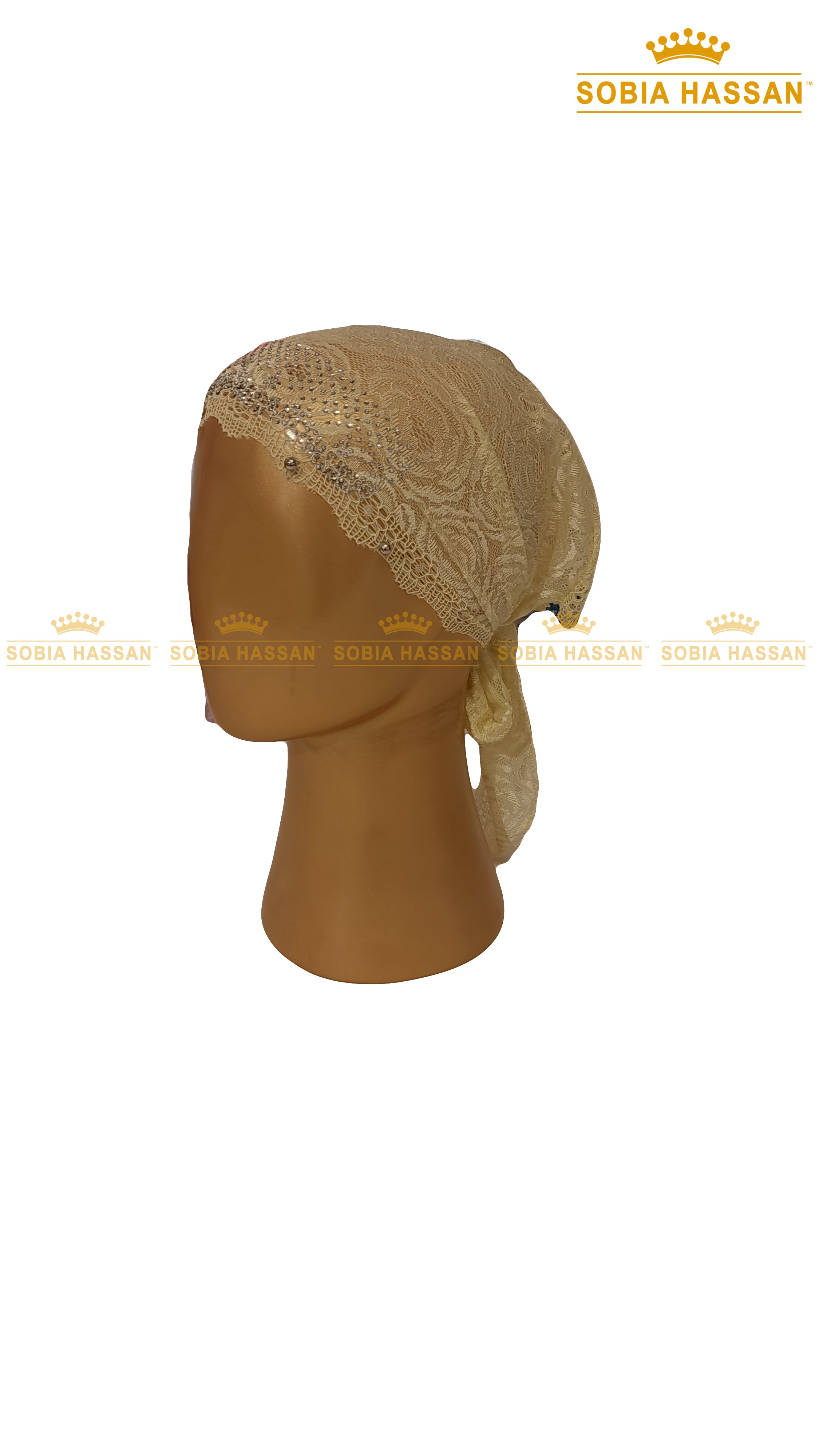 Stone Lace Hijab Cap
