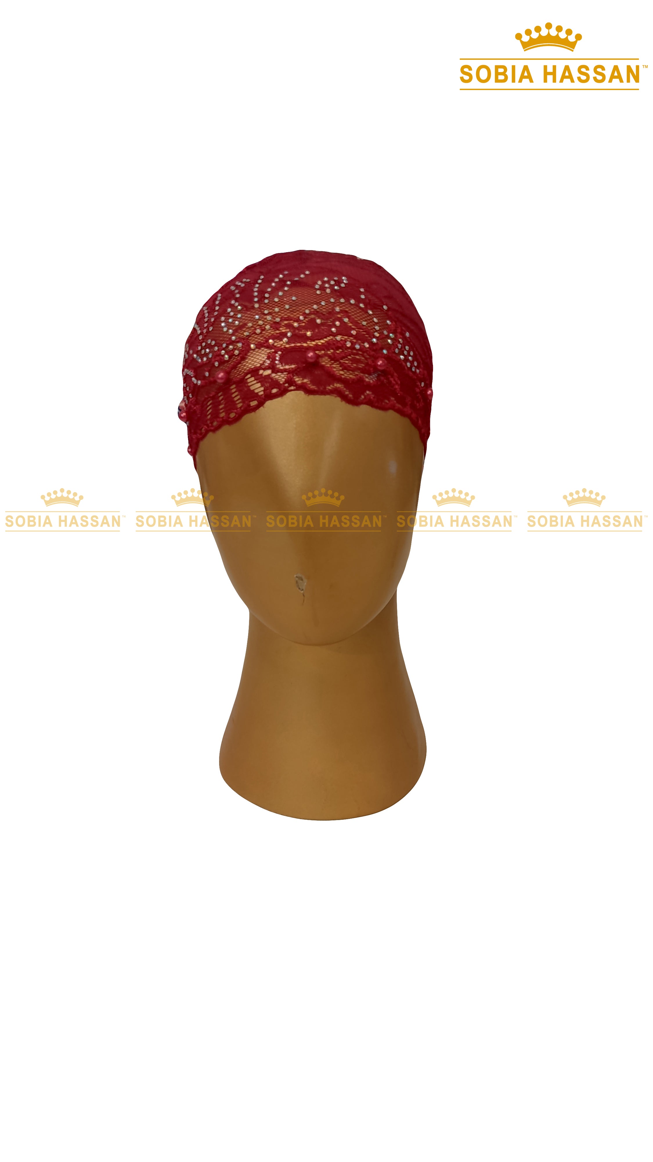 Stone Lace Hijab Cap