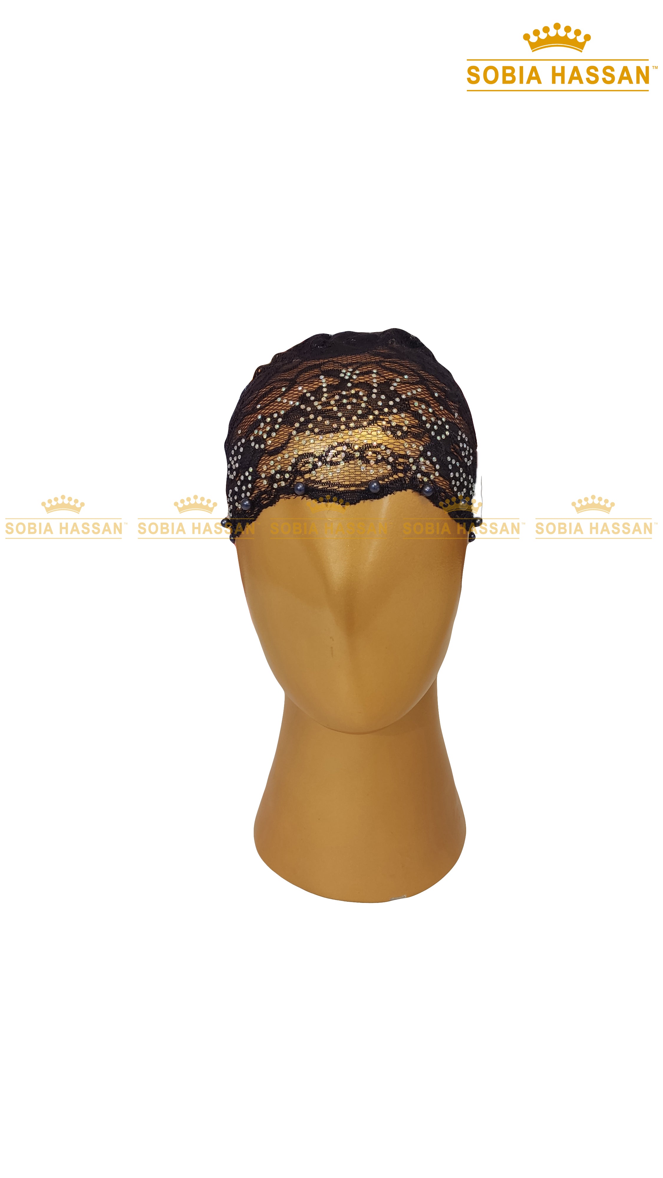Stone Lace Hijab Cap