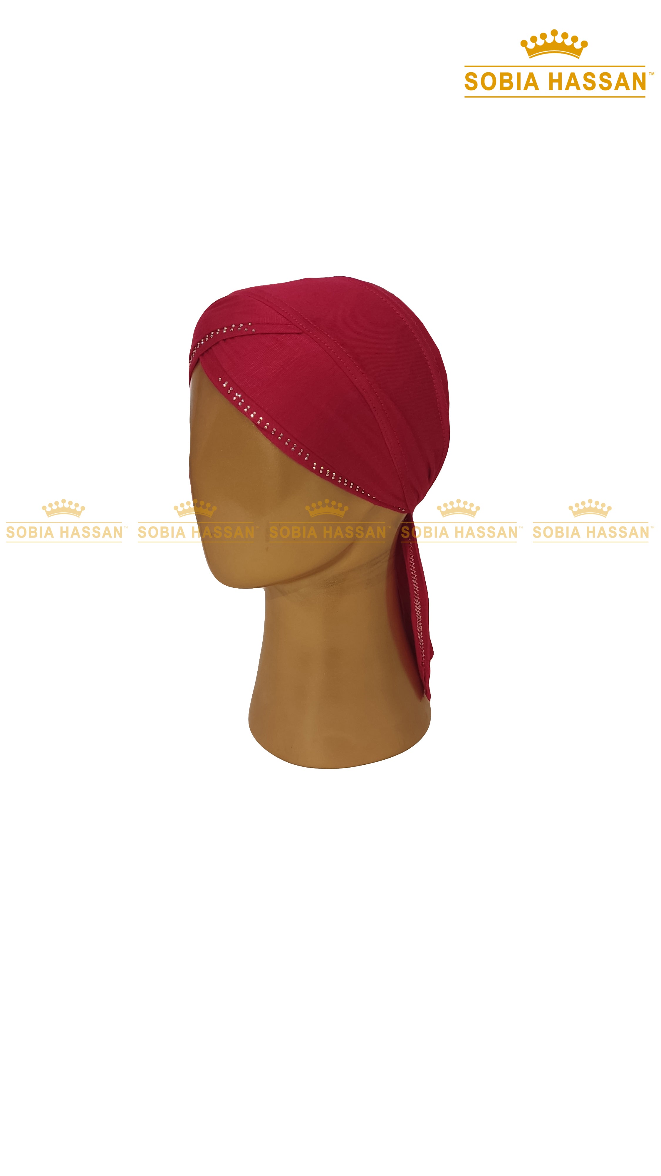Criss Cross Stone Hijab Cap