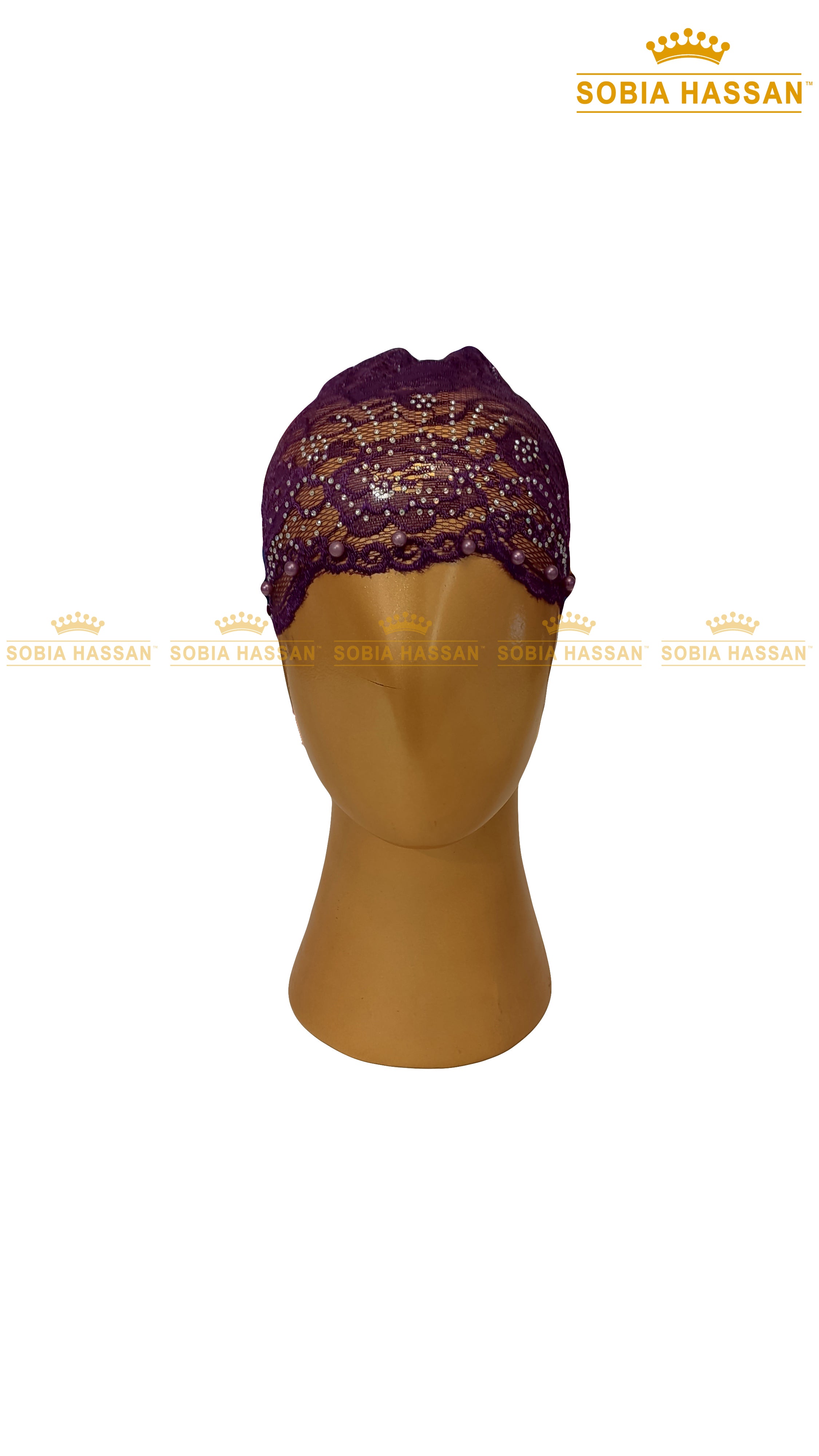 Stone Lace Hijab Cap