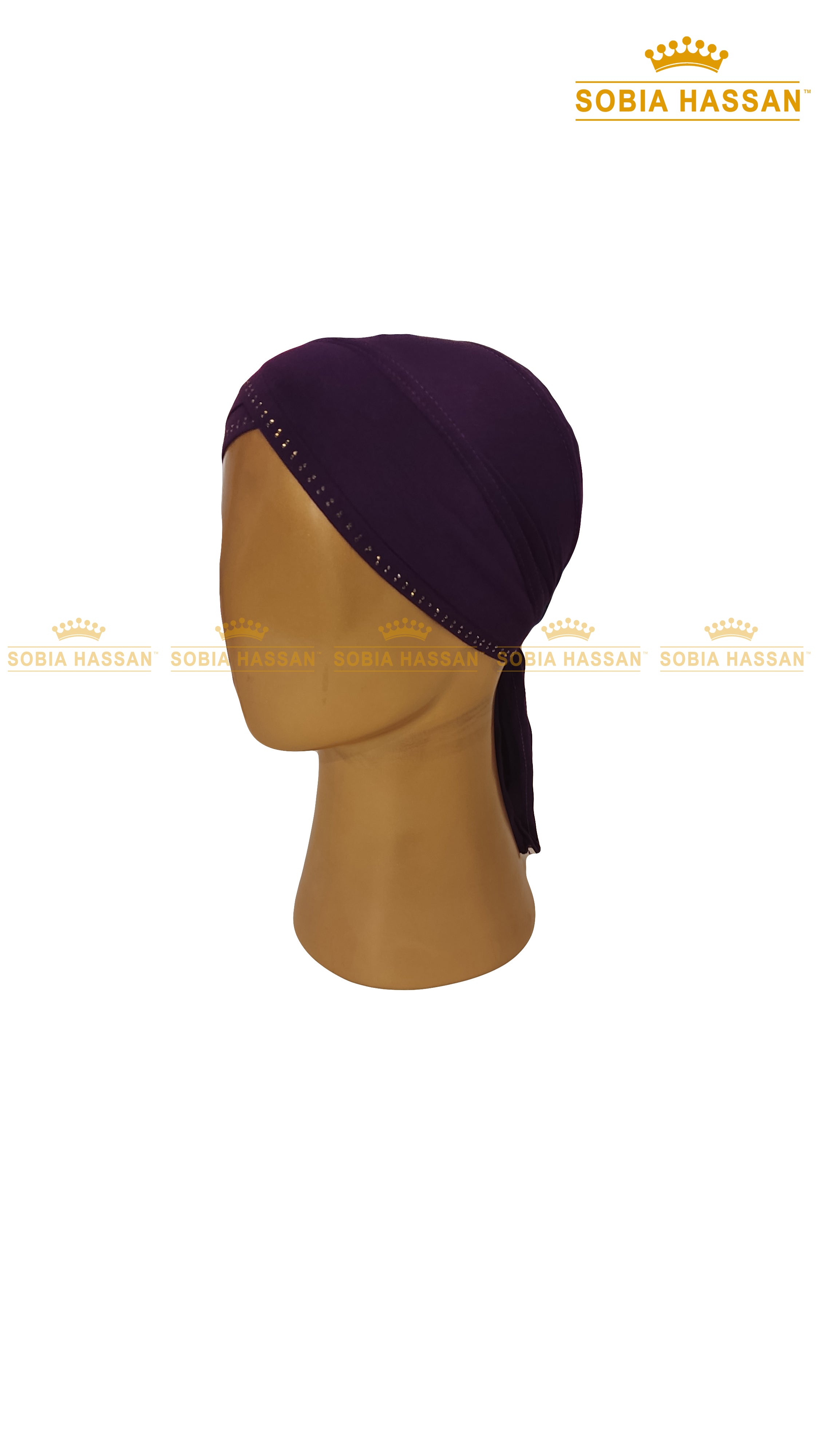 Criss Cross Stone Hijab Cap