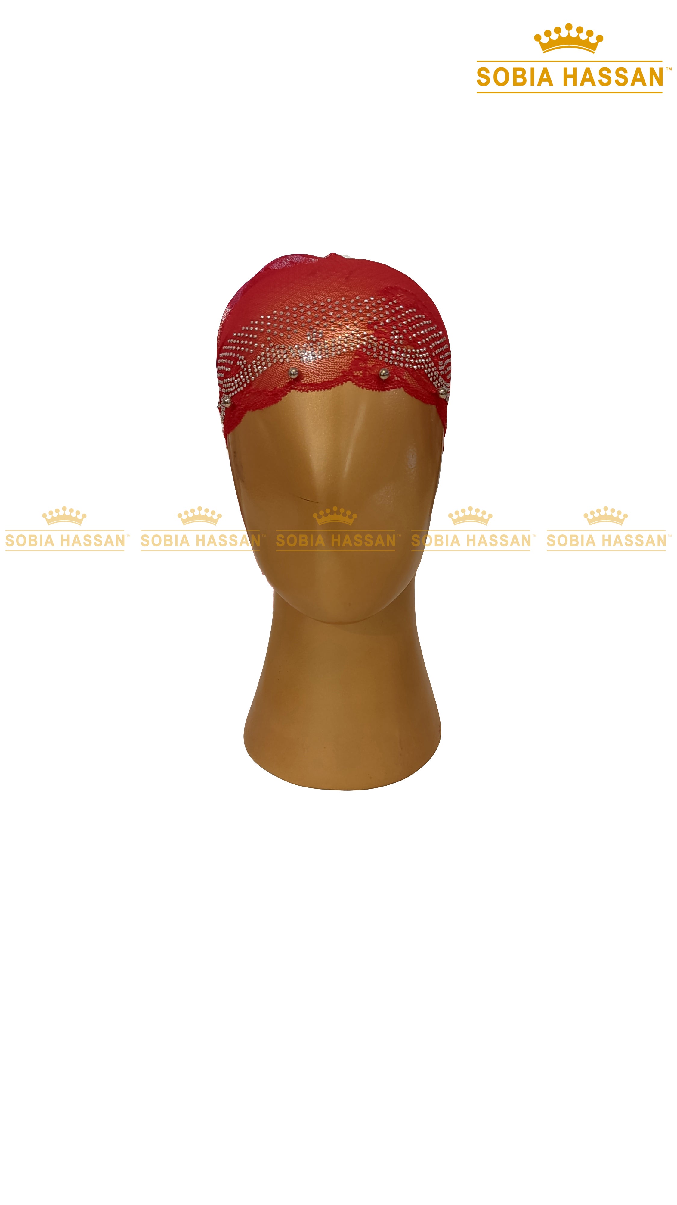 Stone Lace Hijab Cap