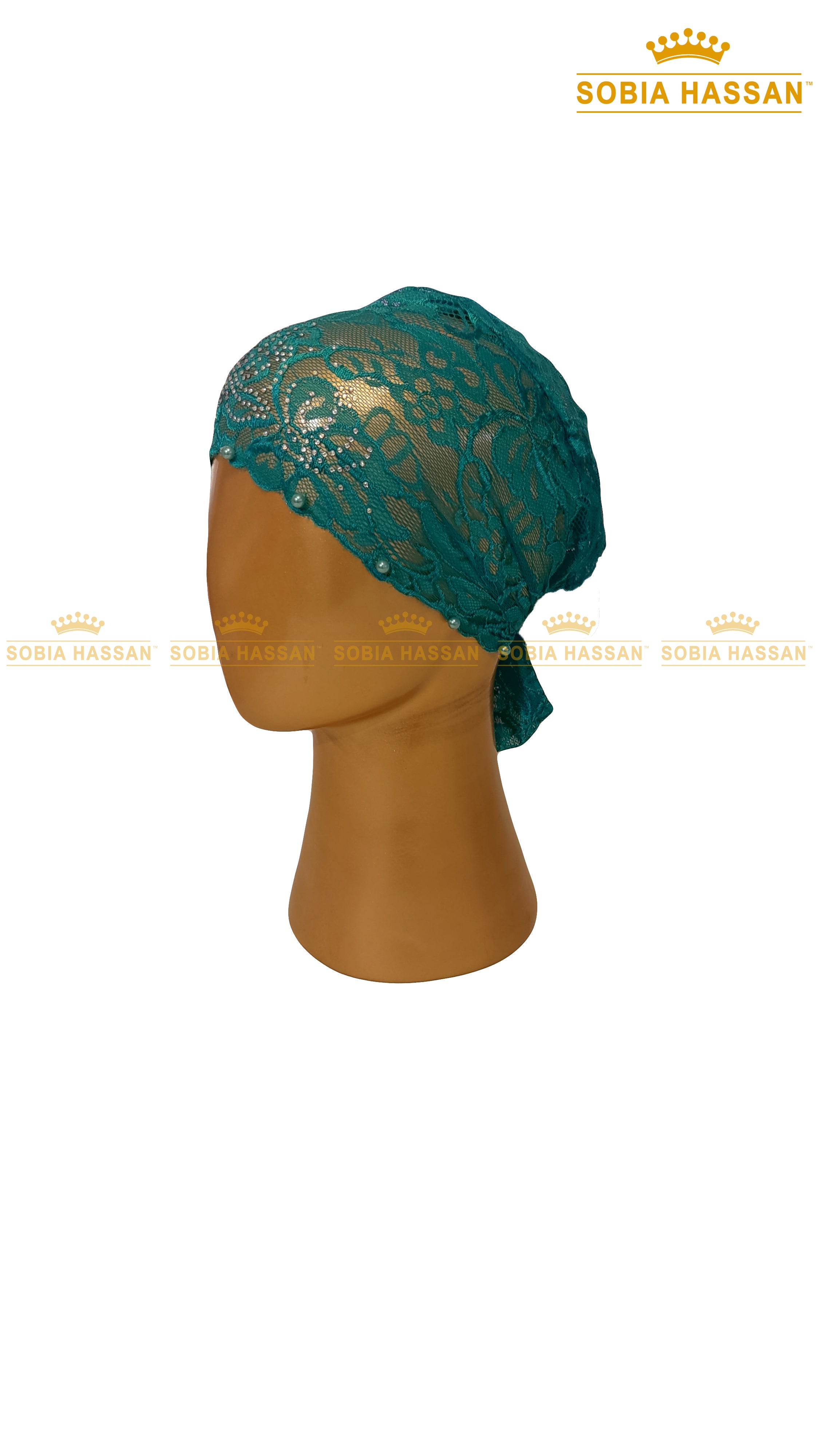 Stone Lace Hijab Cap