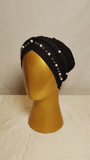 Braided Pearl Cap - Black