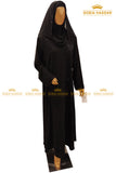Black Cutdana Abaya