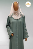 Aquamarine Embroidered Abaya