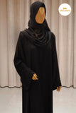 Black Cutdana Abaya