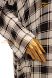 Checkered Front Open Abaya