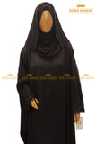 Black Floral Butterfly Abaya