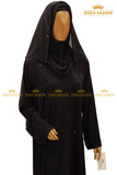 Black Cutdana Abaya