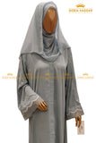 Sky Blue Beaded Abaya