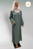 Aquamarine Embroidered Abaya