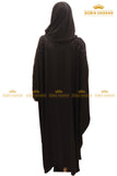 Black Floral Butterfly Abaya