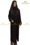 Black Embroidered Sleeves Abaya