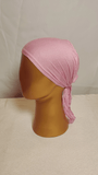 Plain Tie Back Cap  - Baby Pink