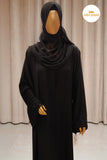 Black Cutdana Abaya