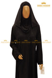 Black Cutdana Abaya