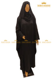 Black Floral Butterfly Abaya