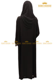 Black Embroidered Sleeves Abaya