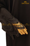Black Embroidered Sleeves Abaya