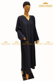 Plain Front Open Abaya