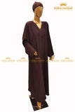 Plain Front Open Abaya