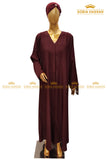 Plain Front Open Abaya