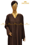 Plain Front Open Abaya