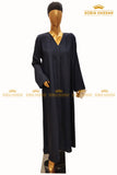 Plain Front Open Abaya