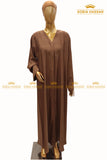Plain Front Open Abaya