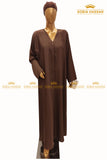 Plain Front Open Abaya