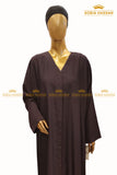 Plain Front Open Abaya