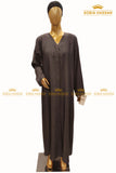 Plain Front Open Abaya