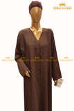 Plain Front Open Abaya